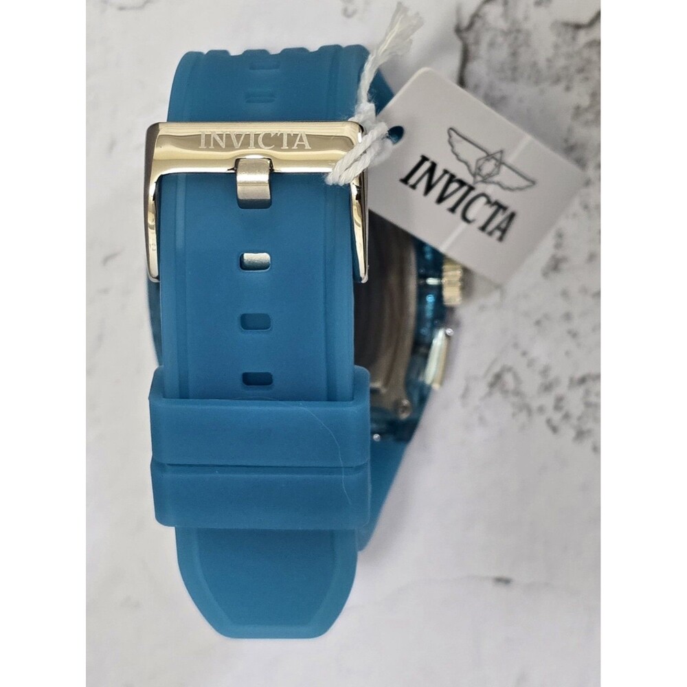 Invicta S1 Rally Mens 42mm Light Blue Carbon Chronograph Watch 70141 Brand New - Picture 4 of 5